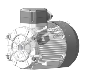 3D модель электродвигателя