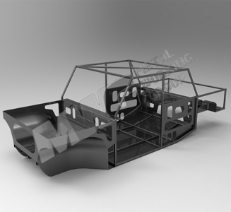 3D модель рамы для раллийного автомобиля