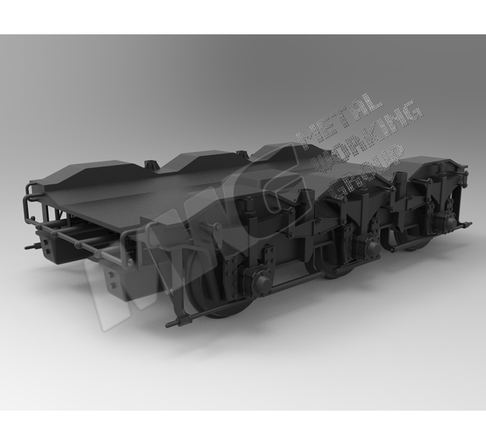 Детальная 3D модель ходовой тележки вагона для частного клиента